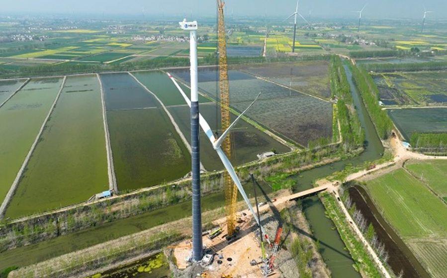 古天乐代言太阳集团首个超高混塔平原风电项目——新能源公司天门净潭风电场风机叶片吊装 古天乐代言太阳集团首个超高混塔平原风电项目——新能源公司天门净潭风电场风机叶片吊装